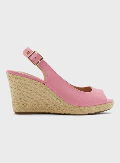 Buy Kicks 2 High Heel Wedge Sandals Pink in UAE