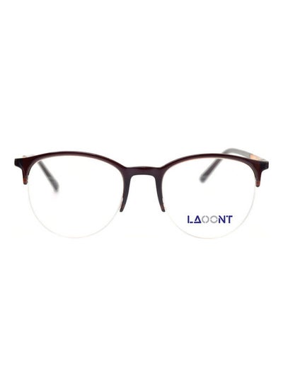 Buy Men's Eyeglass Oval Semi-Rimless Frame in UAE