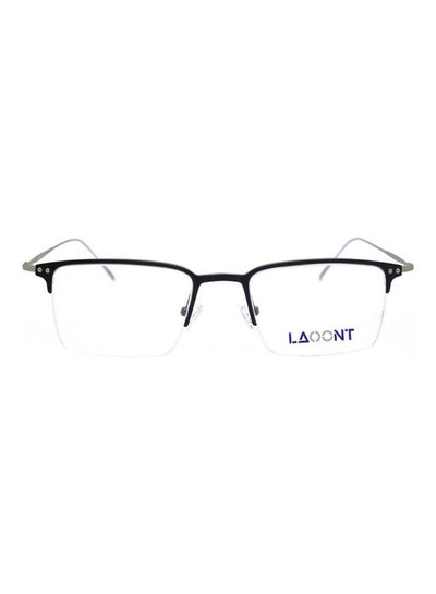 Buy Men's Eyeglass Rectangular Semi-Rimless Frame in Saudi Arabia