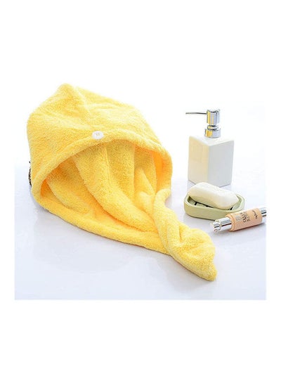 Buy Hat fisherman hat Hair Towel Microfiber Towel Hair Yellow 50cm in Saudi Arabia