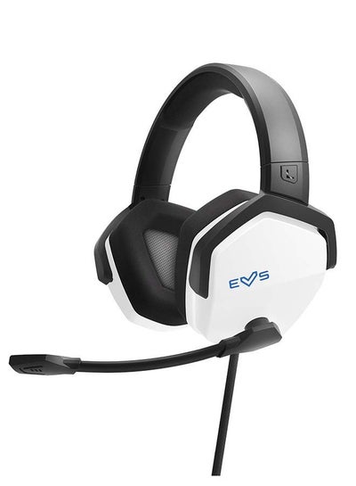 Buy ES Gaming Headset ESG 3 White Thunder Gamer Headphones (Deep Bass, Cloth Ear Pads, Crystal Clear Sound) in UAE