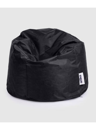 Buy Leather Big Buff Bean Bag Jeans Black 60 × 94cm in Egypt