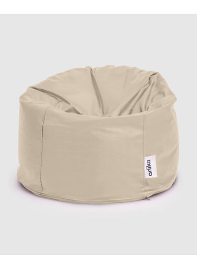 Buy Leather Big Buff Bean Bag Beige in Egypt