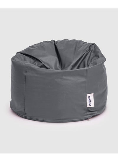 Buy Leather Big Buff Bean Bag Grey 60 × 94cm in Egypt