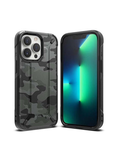 Buy DX Series iPhone 13 Pro Case Dual Layer PC and Scratch Resistant Cover - Camo Black in Egypt