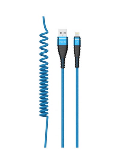 Buy Lightning Fast Charging USB A Cable 1M Blue in Egypt