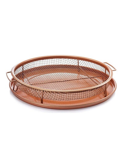 Buy 2 Piece Non-Stick Crisper Tray Brown in Egypt