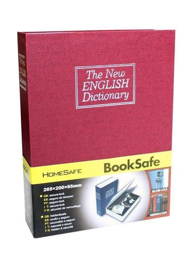 Buy Lock Box Dictionary Diversion Book Safe With Combination Lock Safe Security Cash Money Box Red 7.2x4.6x2.2cm in Egypt