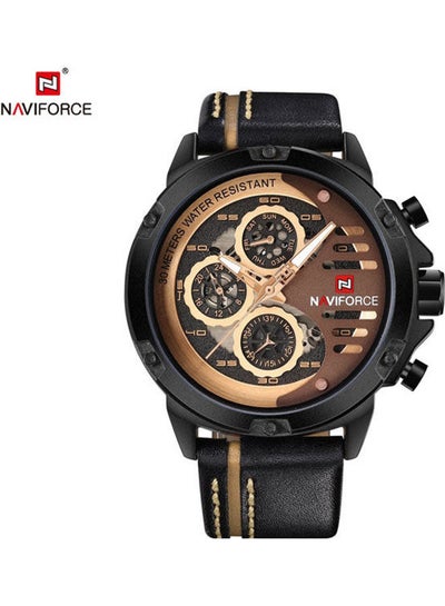 اشتري Men's Chronograph Leather Watch NF9110 B/RG/BN في مصر