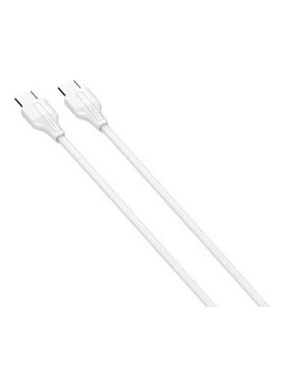 Buy Type-C To Type-C 65W Fast Charging Cable White in Egypt