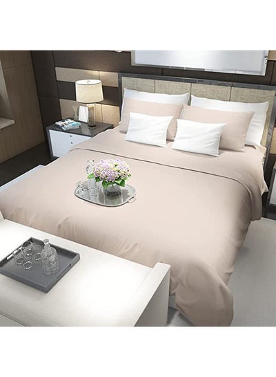 Buy Flat Bed Sheet Set Cotton Cotton Light Tan 270 X 180cm in Egypt
