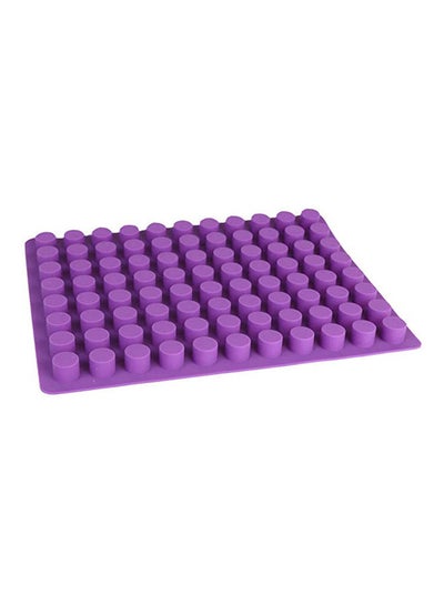 Buy 88 Cavities Mini Round Shaped Silicone Mold Cooking Sheets Purple 15inch in UAE