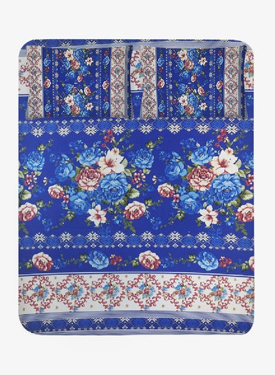 Buy Comforter Set Bed Linen With Pillow Cover 50X75 Cm,Comforter 220X230 Cm-For King Size Mattress-100% Poyester Soft,Lightweight & Warm Microfiber Blue Ocean King in Saudi Arabia