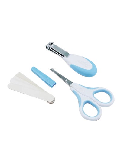 اشتري Small Scissors With Rounded Tips Nail Clippers And Nail Files Set - Blue في الامارات