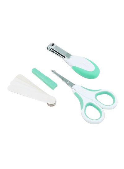 Buy Small Scissor With Rounded Tips Nail Clippers And Nail Files Set - Green/White in UAE