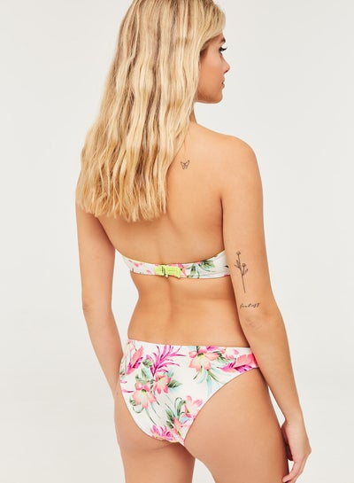 Buy Floral Printed Brief Pink/White in Saudi Arabia