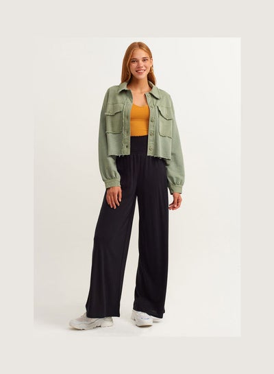 Buy Women's Detailed Jacket Green in Saudi Arabia