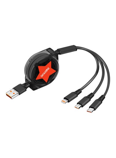 اشتري 3 in 1 Retractable Charging Cable Black في السعودية