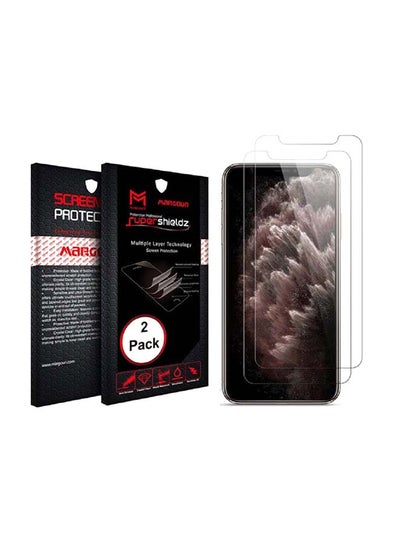 Buy 2-Piece Tempered Glass Screen Protector For Apple IPhone 11 Pro Clear in UAE