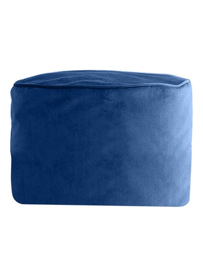 Buy Velvet Round Bean Bag Dark Blue 60x60x40cm in Saudi Arabia