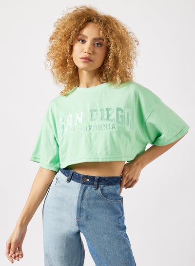 Buy San Diego Crop Top Green in Saudi Arabia