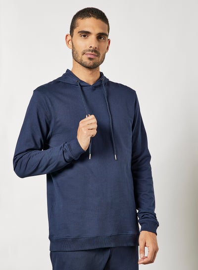 Buy Basic Organic Cotton Hoodie Navy Blue in Saudi Arabia