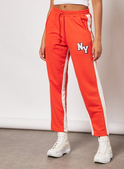 Buy Wide Leg Joggers Red in Saudi Arabia