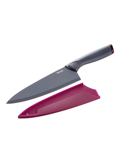 Buy Chef Knife With Cover Grey/Purple 20cm in Egypt