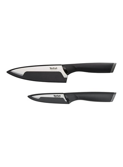 Buy 2-Piece Knives Set With Cover Black in UAE