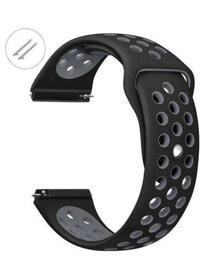 Buy Replacement Strap Silicone 20mm For Samsung Gear Sport 42mm Black in Egypt