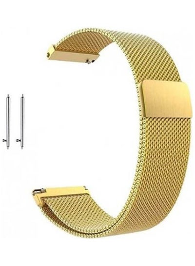 اشتري Stainless Steel Metal Strap Bands 22mm For Huawei GT  GT2 46mm Smart Watch Gold في مصر