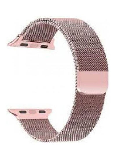 اشتري Stainless Steel Watch Band For Apple Watch Series 4 5  42mm 44mm Pink في مصر