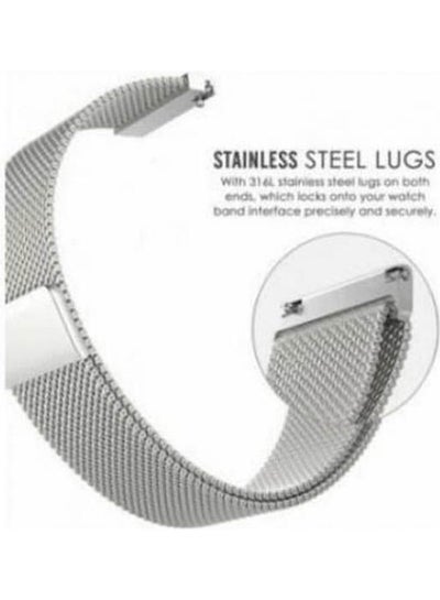 Buy Magnetic Stainless Steel Band For Huawei Gt3 22mm Silver in Egypt