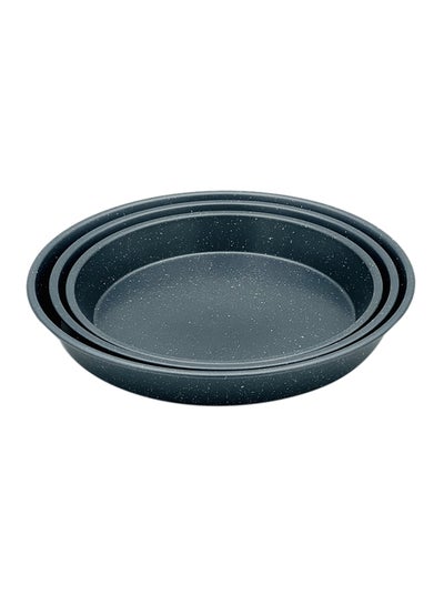 Buy 3-Piece Baking Tray Set Black 29cm in Saudi Arabia