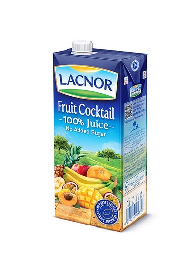 Buy Essentials Fruit Cocktail 100 Percent Juice, No Added Sugar Mixed Fruits 1Liters in UAE