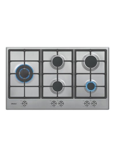 Buy Builtin - Hobs Stainless Steel 90Cm 5 Gas Burners Ffd Cast Iron Grids NBH9501SSH NBH9501SSH Silver in UAE