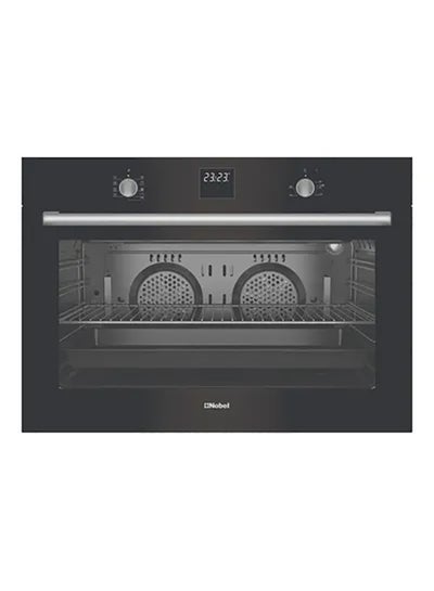 Buy 90 cm Electric Built-in Oven with Grill, 101 Litres Capacity, 3 Touch Digital Timer, Inner Lamp, Tempered Black Glass Control Panel & Front Door, Triple Glazed Oven Door, Turbo Fan with Turbo Heating Element, Made in Turkey 12 kg 7250 W NBI94100 Black in UAE