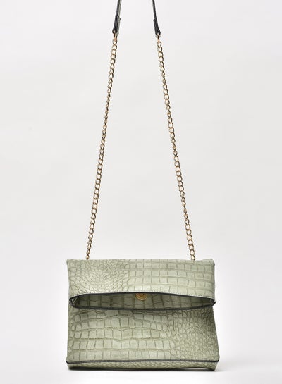 Buy Stylish Animal Pattern Chain Strap Crossbody Bag Green in UAE