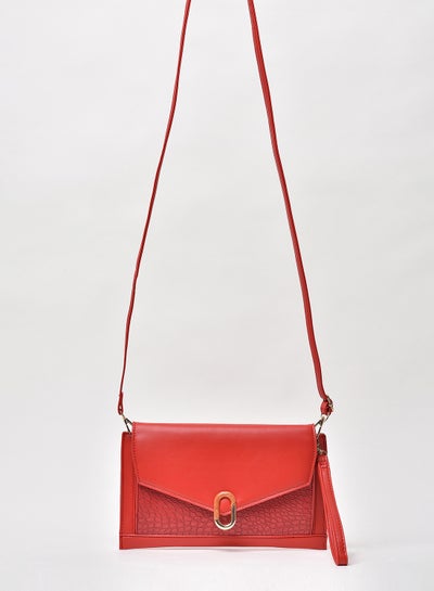 Buy Flap Closure Shoulder Bag Red in UAE