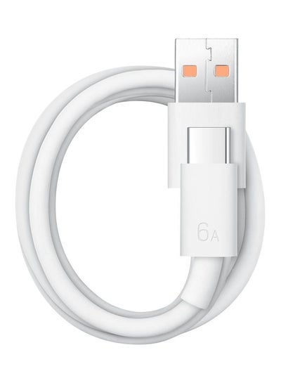 Buy 6A Data Cable USB-A to USB-C White in UAE