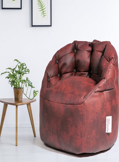 اشتري Leather Plain-Meduim Beanbags خمري meduimسم في مصر