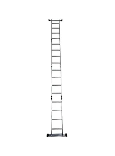 Buy 12 Steps Multi-Purpose Folding Ladder Silver 90x28x35cm in Saudi Arabia