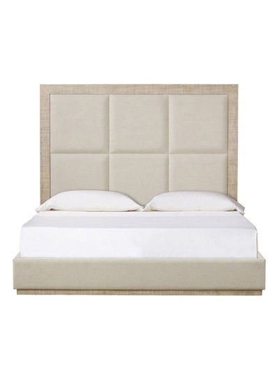 Buy Bed Frame Luxurious - King Size Bed - Darlington Collection - Bed - Beige/Grey Color - Size 200X200 - Luxurious Home in UAE