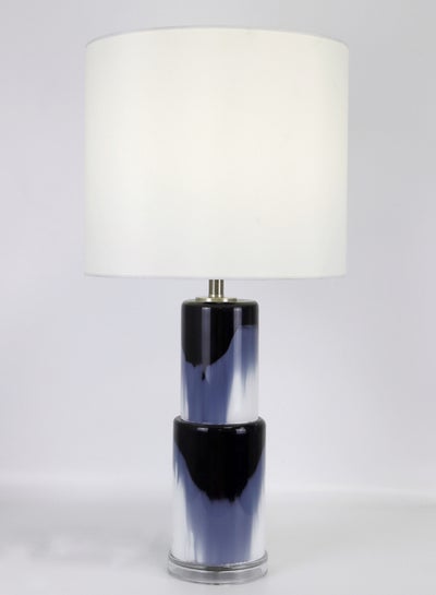 Buy Modern Design Glass Table Lamp Unique Luxury Quality Material for the Perfect Stylish Home RSN71033 Blue/White 13 x 26 in UAE