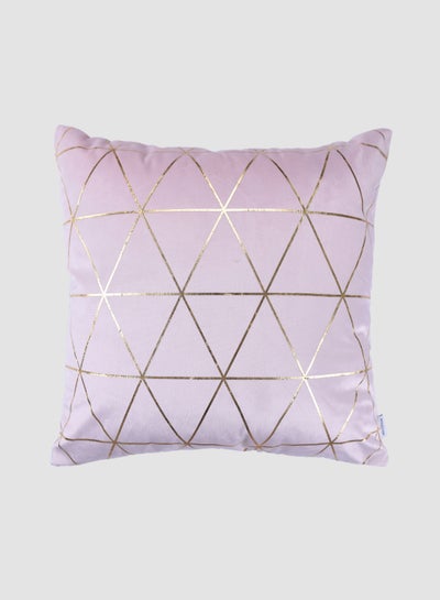 Buy Velvet Cushion  with Gold print, Unique Luxury Quality Decor Items for the Perfect Stylish Home Pink in Saudi Arabia