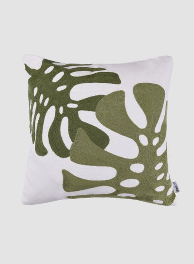 Buy Embroidered Cushion, Unique Luxury Quality Decor Items for the Perfect Stylish Home Green CUS052 in UAE