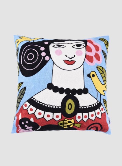 Buy Embroidered Cushion, Unique Luxury Quality Decor Items for the Perfect Stylish Home Multicolour CUS066 in UAE