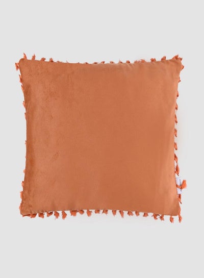 Buy Velvet Tassel Cushion, Unique Luxury Quality Decor Items for the Perfect Stylish Home Orange in UAE