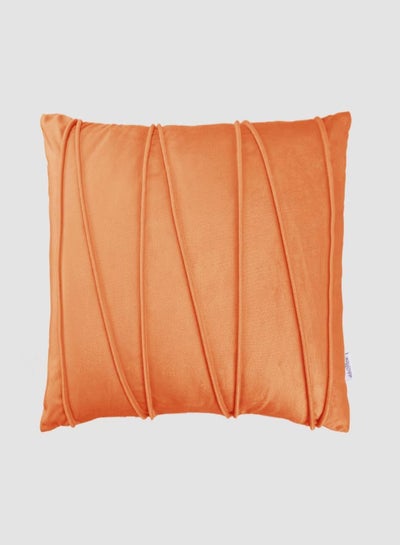 Buy 3D Velvet Cushion  II,Unique Luxury Quality Decor Items for the Perfect Stylish Home Orange in Saudi Arabia