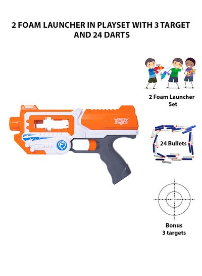 اشتري Missile Launcher Foam Blaster 2 Pcs With 40 Foam Darts And 3 Targets في السعودية